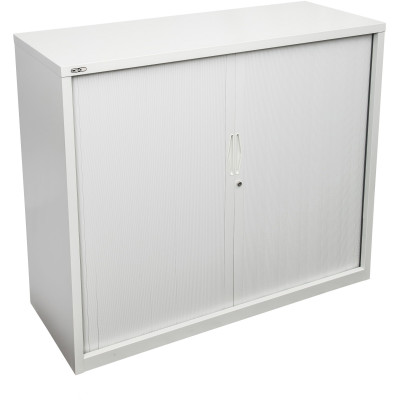 RAPIDLINE GO TAMBOUR CUPBOARD 2 SHELVES 1200 W x 1016mm H x 473mm D White China