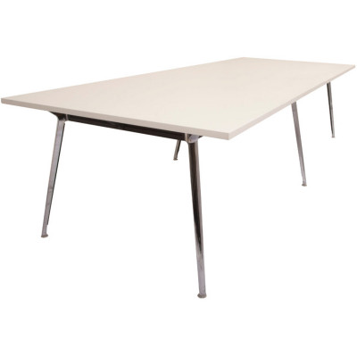 RAPID AIR BOARDROOM TABLE 2400W x 1200D x 750mmH Natural White