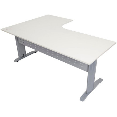 RAPID SPAN CORNER WORKSTATION 1800W x 1200W x 700D x 730mmH NW with Brushed Silver Frame