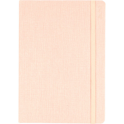 Debden Designer Diary Week To View A5 Textured Fabric Peach