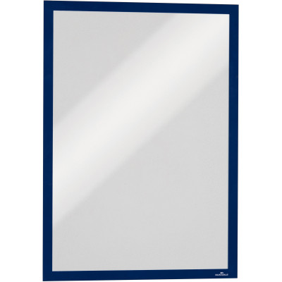 Durable Duraframe  Sign Holder A3 Self-Adhesive Navy Pack of  2