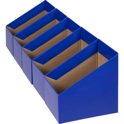 MARBIG BOOK BOXES Large Blue Pack of 5