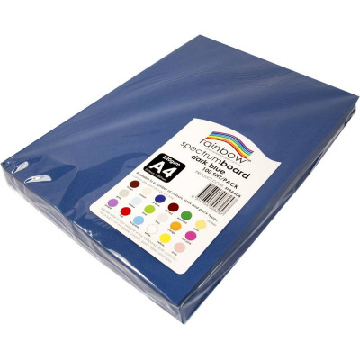 Rainbow Spectrum Board A4  220gms Dark Blue 100 Sheets