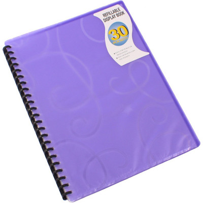 Beautone Display Book Refillable PP A4 Jewel Lilac 30 Pockets