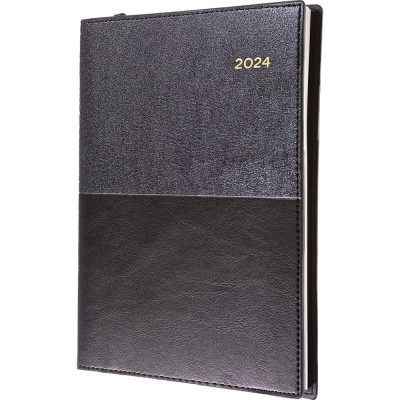 COLLINS VANESSA SERIES DIARY A4 2 Days to a Page Black