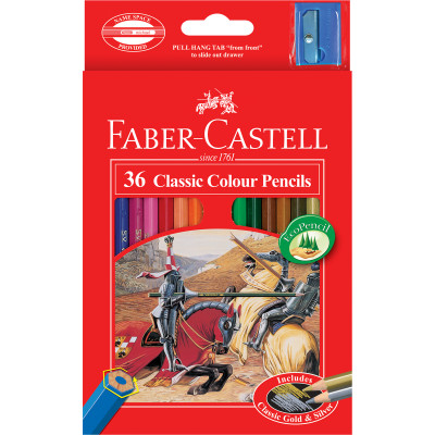 Faber-Castell Classic Colour Pencils And Sharpener Assorted Pack Of 36