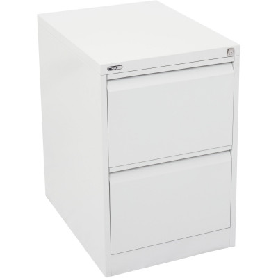 Go Steel 2 Drawer Filing Cabinet 705Hx460WX620mmD White