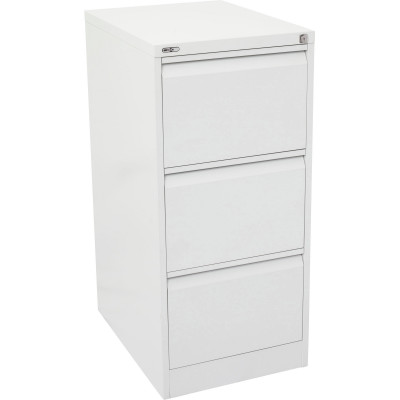 Go Steel 3 Drawer Filing Cabinet 1016Hx460Wx620mmD White