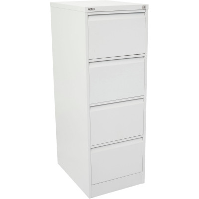 Go Steel 4 Drawer Filing Cabinet 1321Hx460Wx620mmD White
