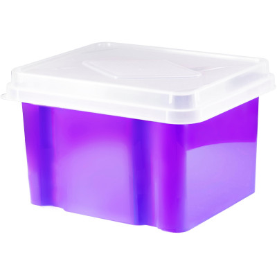 Italplast Storage - File Box Grape Base - Clear Lid