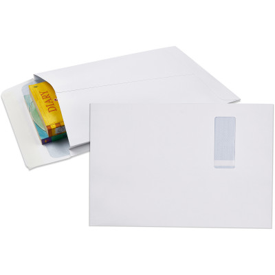 CUMBERLAND EXPANDABLE ENVELOPE StripSeal Window Wht 340x229mm White pack of 50