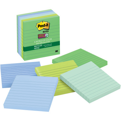 POST-IT 675-6SST NOTES Super Sticky Tropic 98x98mm