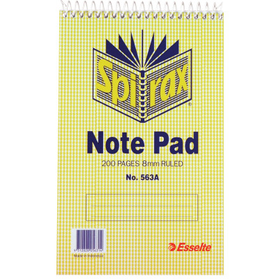 SPIRAX 563A NOTEBOOK REPORTER 200 Page 200x127mm T/O