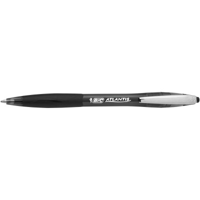 BIC ATLANTIS BALLPOINT PEN Retractable Black  Box Of 12