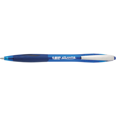 BIC ATLANTIS BALLPOINT PEN Retractable Blue -EACH