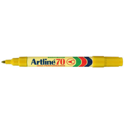 ARTLINE 70 PERMANENT MARKERS Med Bullet Yellow 