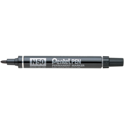 PENTEL N50 PERMANENT MARKERS Bullet Black