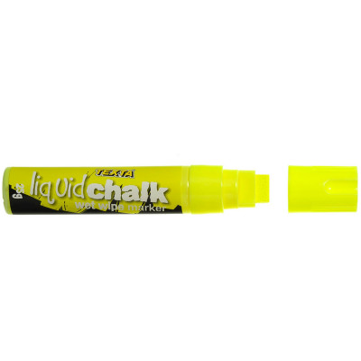 TEXTA LIQUID CHALK MARKER Wet Wipe Jumbo Chisel 15mm Nib Yellow