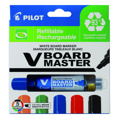 PILOT BEGREEN V W/BOARD MARKER Chisel Tip Assorted Wallet 5