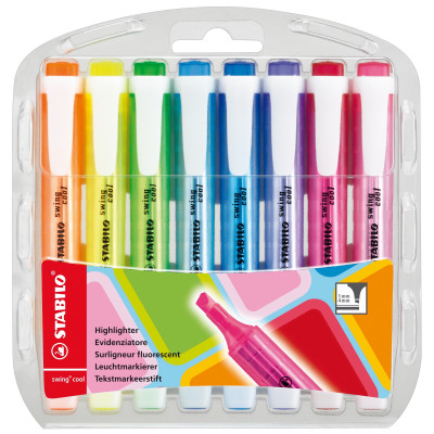 STABILO SWING COOL HIGHLIGHTER 275/8 Assorted Wlt 8