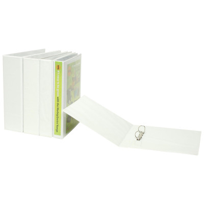 MARBIG ENVIRO INSERT BINDERS Clearview A4 2D Ring 65mm Wht