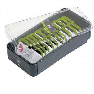 MARBIG BUSINESS CRD FILING BOX Pro Series 600Cap Grey/Lime