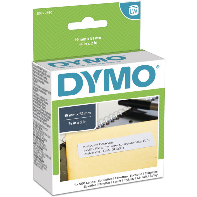 DYMO LABELWRITER LABELS Paper 19x51mm White Box of 500 (30330)