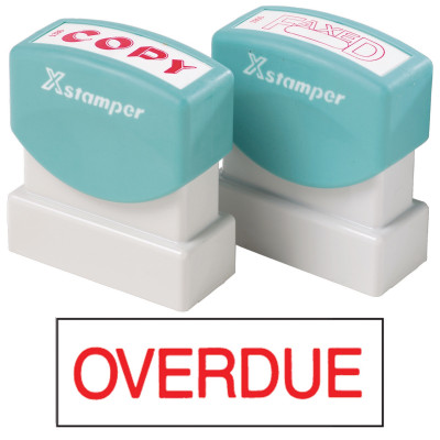 XSTAMPER -1 COLOUR -TITLES D-F 1171 Overdue Red