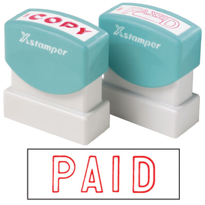 XSTAMPER -1 COLOUR -TITLES P-Q 1005 Paid Red