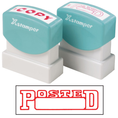XSTAMPER -1 COLOUR -TITLES P-Q 1211 Posted/Date Red