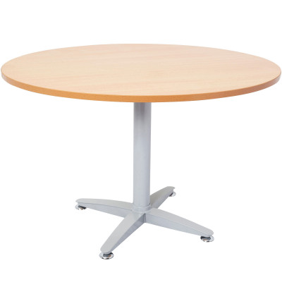 RAPID SPAN ROUND TABLE D1200mm Beech Top Silver Base