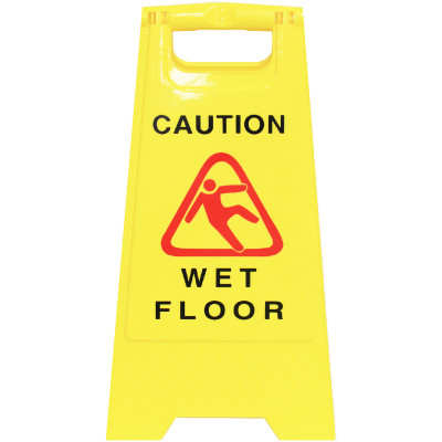 CLEANLINK SAFETY SIGN Wet Floor  Yellow 32x31x65cm
