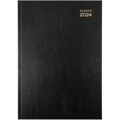DEBDEN KYOTO DIARY A5 Day to Page 1Hr Black