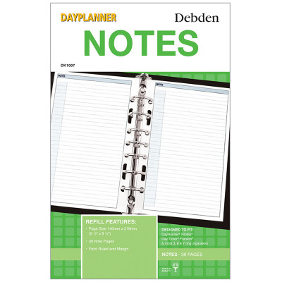 DEBDEN DAYPLANNER REFILL DESK Notes 216x140mm
