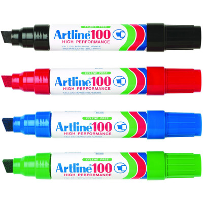 ARTLINE 100 PERMANENT MARKERS Assorted Pack of 6