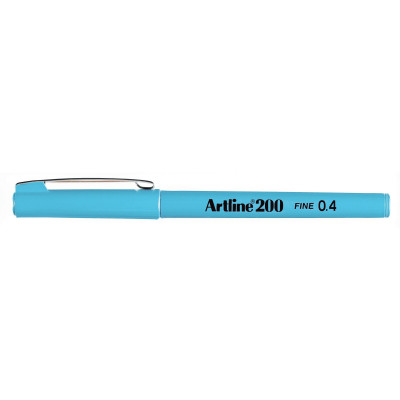 Artline 200 0.4mm Fineliner Pen Light Blue BX12