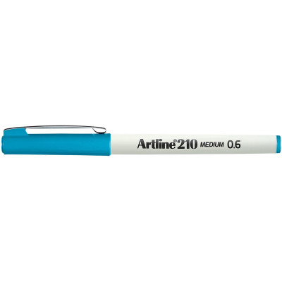 Artline 210 0.6mm Fineliner Pen Sky Blue BX12