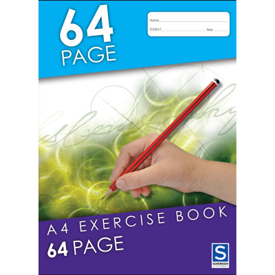 Sovereign Exercise Books A4 8mm Ruled 64pg