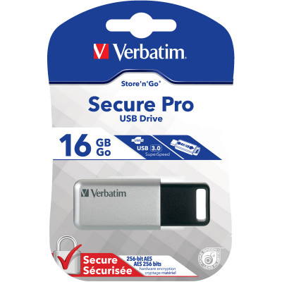 VERBATIM STORE 'N' GO USB Encrypted 16GB Silver